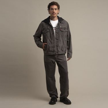 Jaqueta Jeans Levi's® The Trucker Preta | Collab PodPah