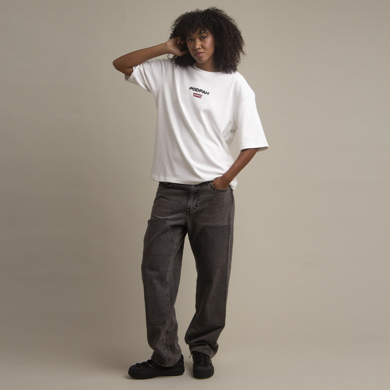 Camiseta Levi's® Graphic Tee Branca Manga Curta | Collab PodPah