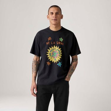 Camiseta Levi's® Graphic Preta Manga Curta | Collab De La Soul