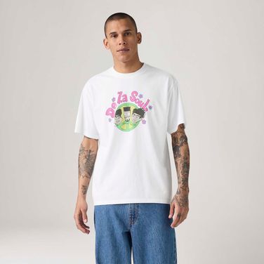 Camiseta Levi's® Graphic Branca Manga Curta | Collab De La Soul
