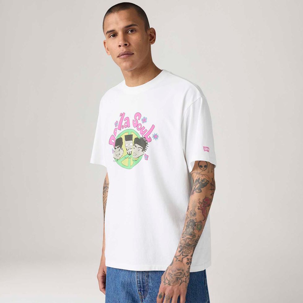 Camiseta Levi's® Graphic Branca Manga Curta | Collab De La Soul