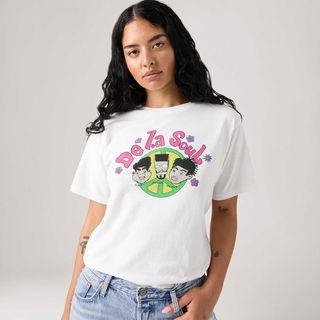 Camiseta Levi's® Graphic Branca Manga Curta | Collab De La Soul