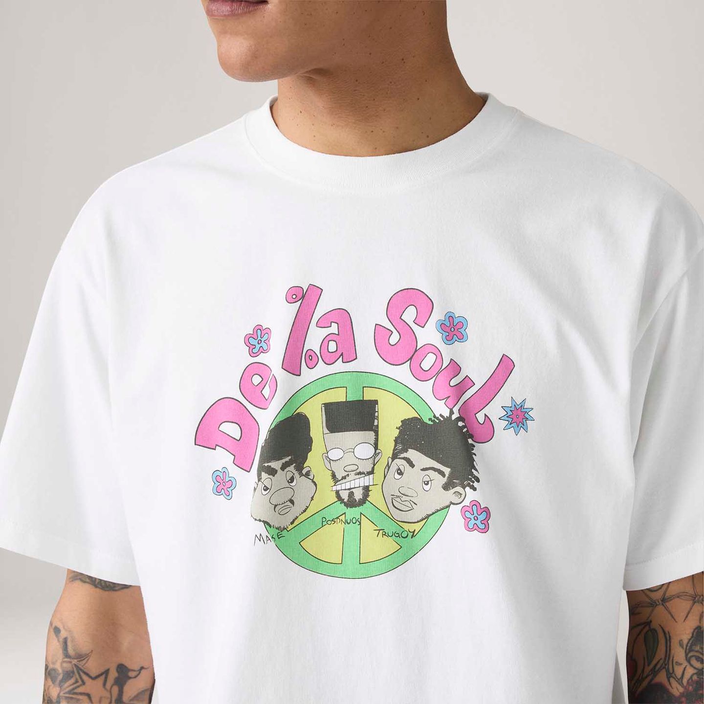 Camiseta Levi's® Graphic Branca Manga Curta | Collab De La Soul