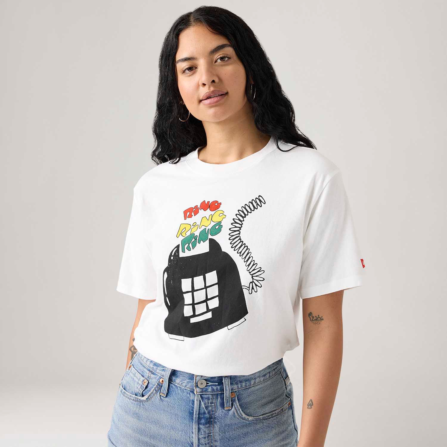 Camiseta Levi's® Graphic Branca Manga Curta | Collab De La Soul