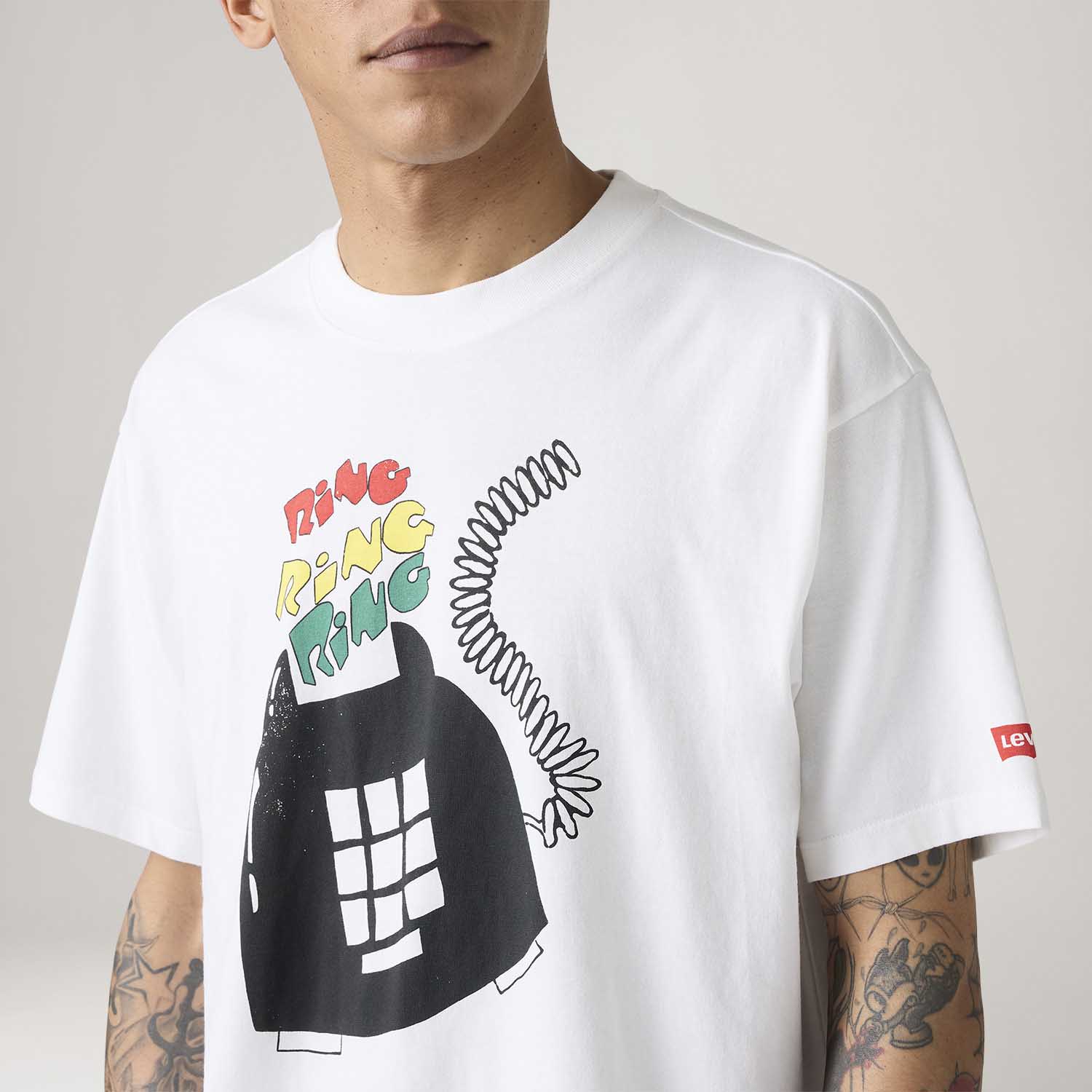 Camiseta Levi's® Graphic Branca Manga Curta | Collab De La Soul
