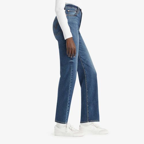 Calça Jeans Levi's® Ribcage Straight Ankle Lavagem Escura