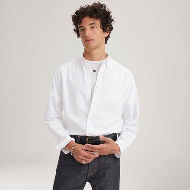 Camisa Levi's® Authentic Button Down Preta Manga Longa