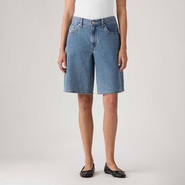 Bermuda Jorts Jeans Levi's® Baggy Dad Lavagem Média