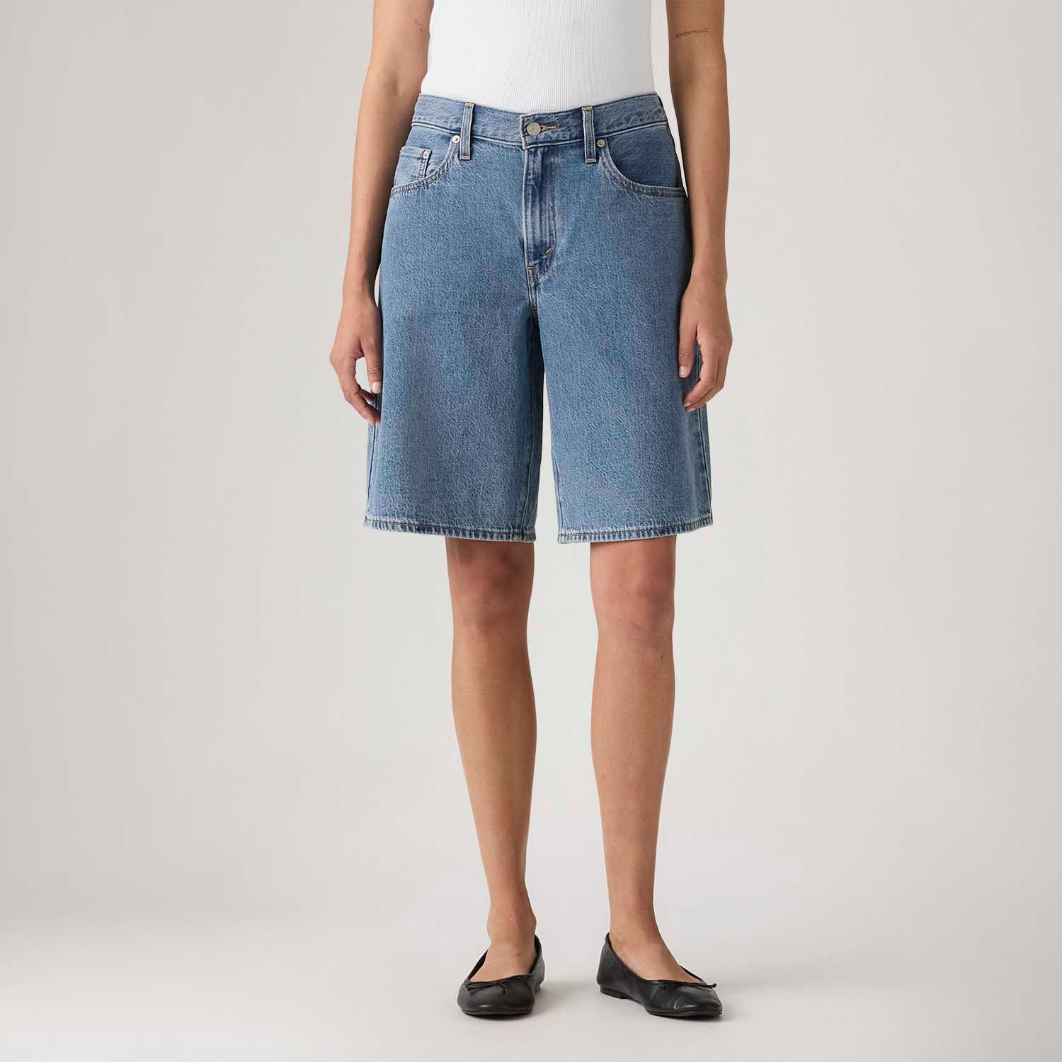 Bermuda Jorts Jeans Levi's® Baggy Dad Lavagem Média - Levi's® Brasil