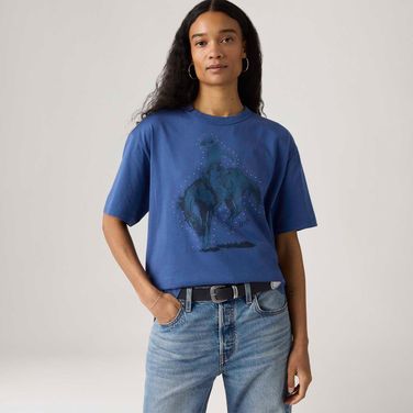 Camiseta Levi's® Tabor Azul Manga Curta