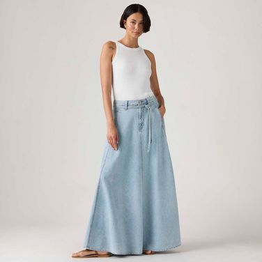 Saia Jeans Levi's® XL Longa Lavagem Clara