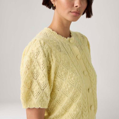 Cardigã Levi's® Pauline Tricot Amarelo Manga Curta