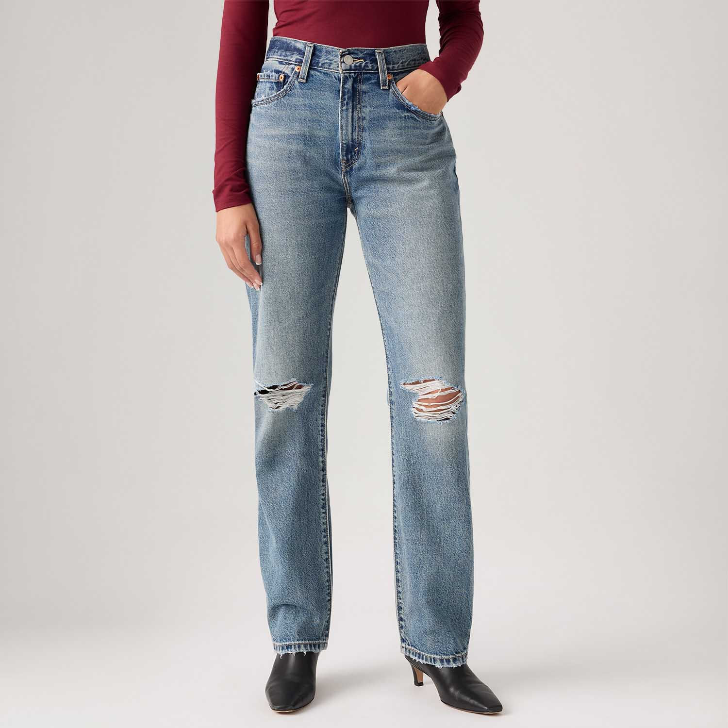 Calça Jeans Levi's® Easy Dad Lavagem Média - Levi's® Brasil