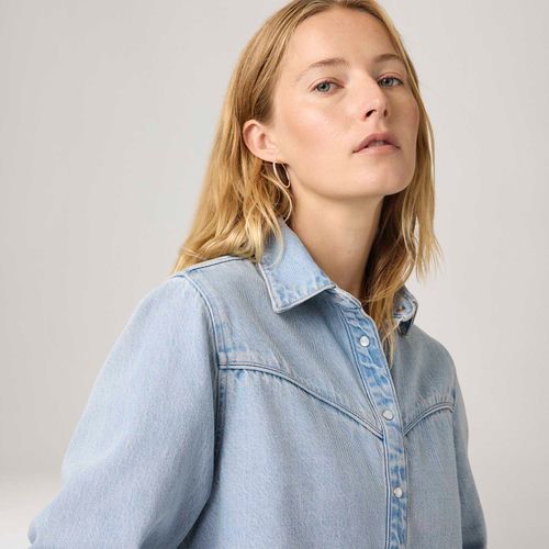 Camisa Jeans Levi's® Logan Tencel Lavagem Clara