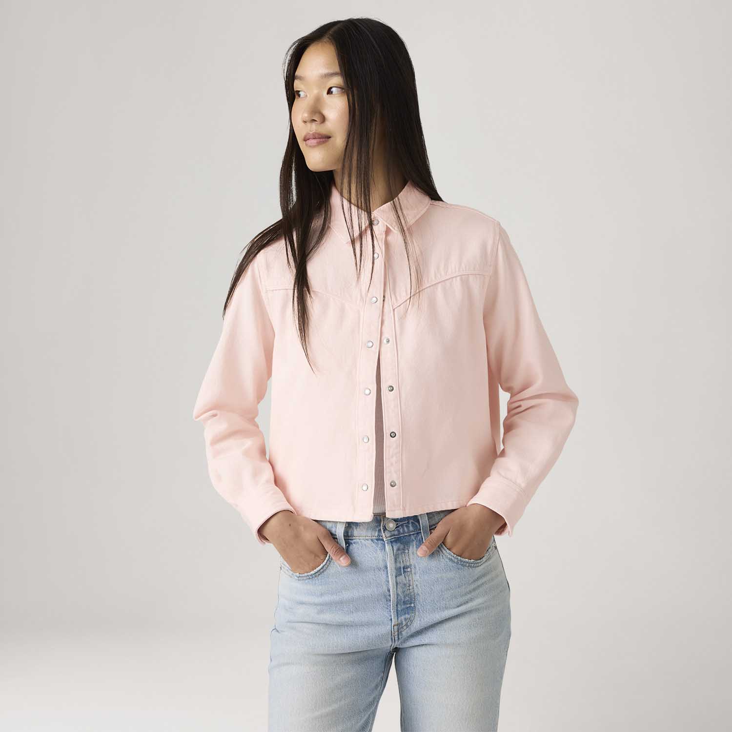 Camisa Jeans Levi's® Logan Tencel Rosa - Levi's® Brasil