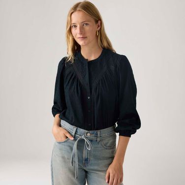 Blusa Levi's® Cleo Preta Manga Longa