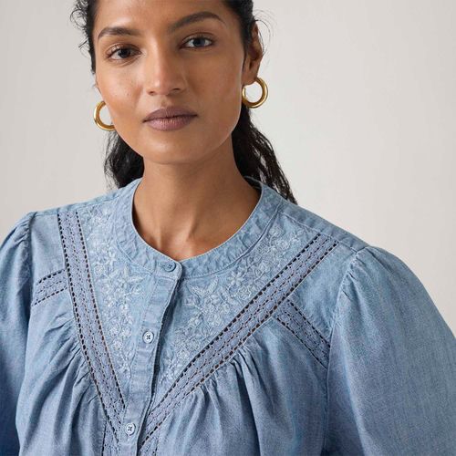 Blusa Levi's® Cleo Lavagem Clara Manga Longa