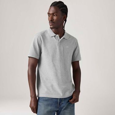 Polo Levi's® Icon Cinza Manga Curta