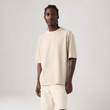 Camiseta Levi's® Heavyweight Loose Off White Manga Curta