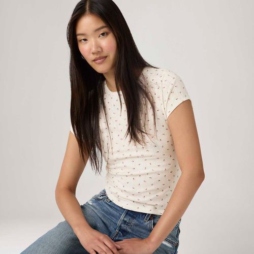 Camiseta Levi's®Dry Goods Off White Manga Curta