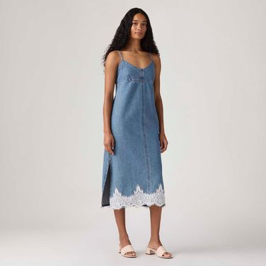 Vestido Jeans Levi's® Slip Dress 90's Lavagem Média