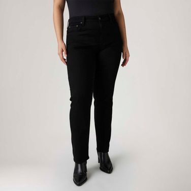Calça Jeans Levi's® 724® High Rise Straight Preta