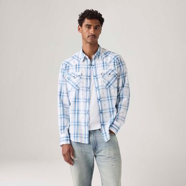 Camisa Jeans Levi's® Western Barstow Standard Xadrez