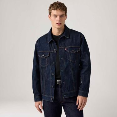 Jaqueta Jeans Levi's® Relaxed Trucker Lavagem Escura