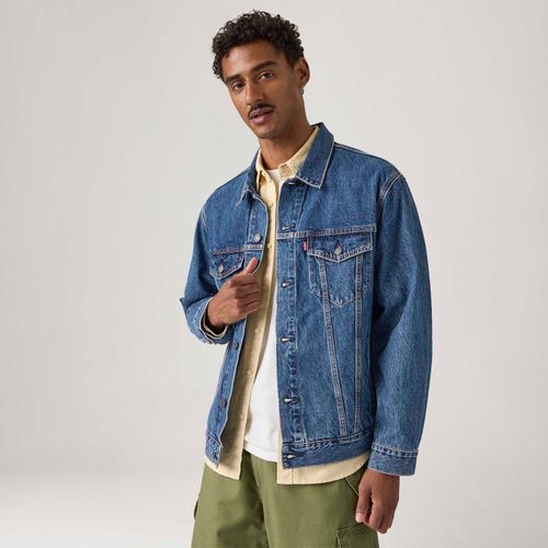 Jaqueta Jeans Levi's® Relaxed Trucker Lavagem Escura