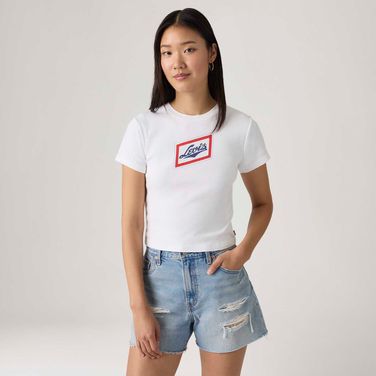 Camiseta Levi's® Graphic Essential Sporty Branca Manga Curta