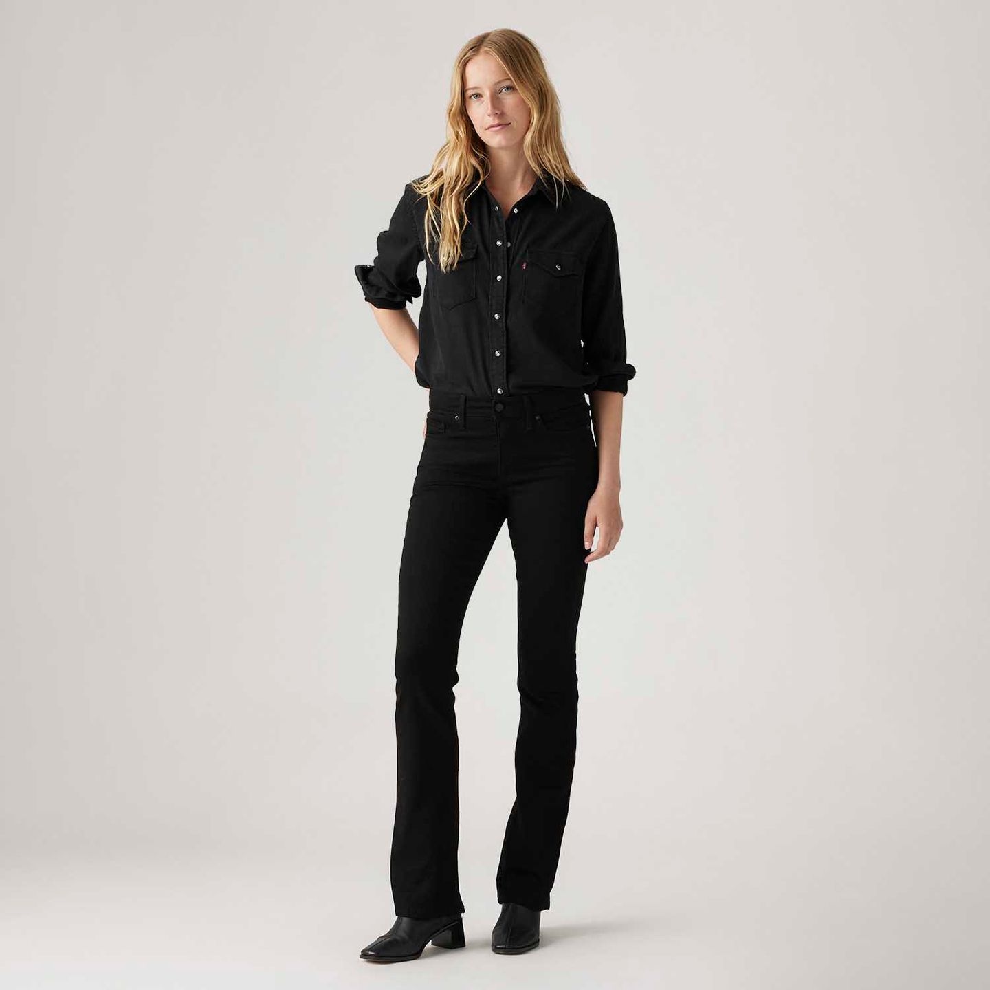Calça Jeans Levi's® 315® Shapping Boot Preta - Levi's® Brasil