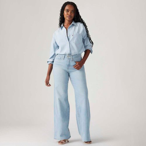 Calça Jeans Levi's® 318® Wideleg Lavagem Clara