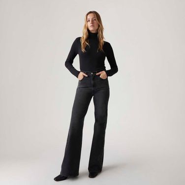 Calça Jeans Levi's® Ribcage Bells Preta