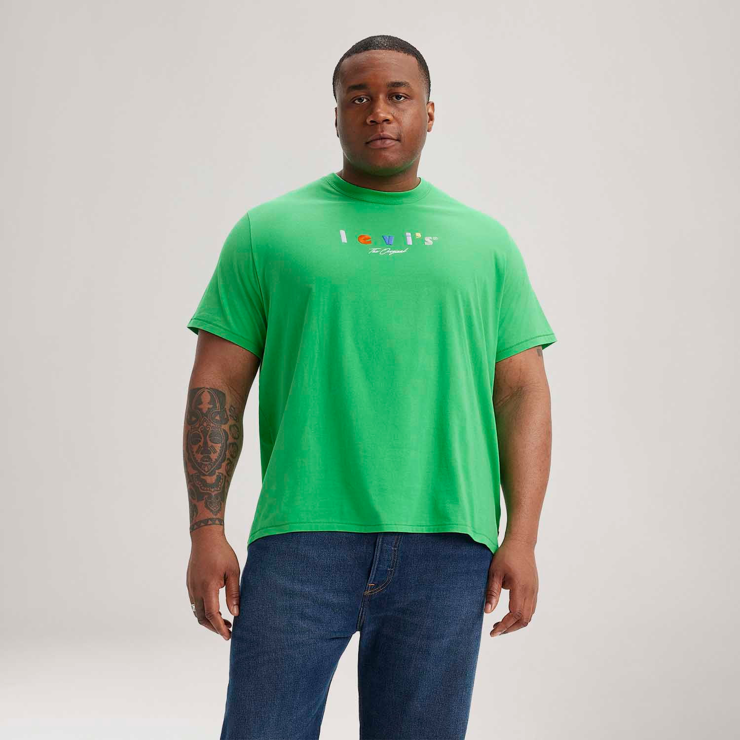 Camiseta Levi's® Big Relaxed Fit Plus Size Manga Curta Verde