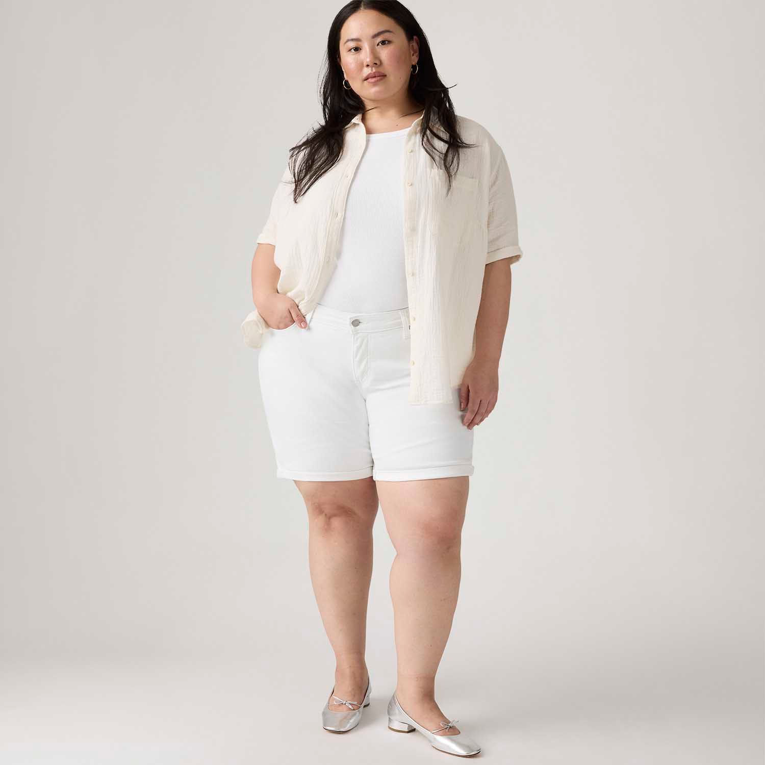 Short Levi's® Plus Size Branco - Levi's® Brasil