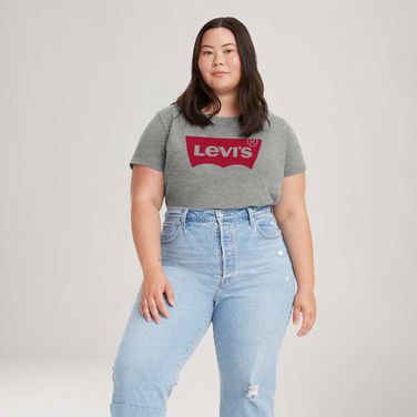 Camiseta Levi's® Clássica Perfect Plus Size Cinza
