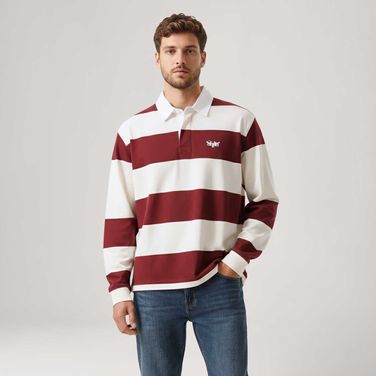 Polo Levi's® Hudson Rugby Listrada Manga Longa