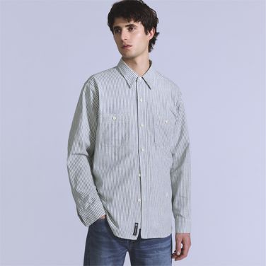 Camisa Levi's® Blue Tab Work Manga Longa Listrada