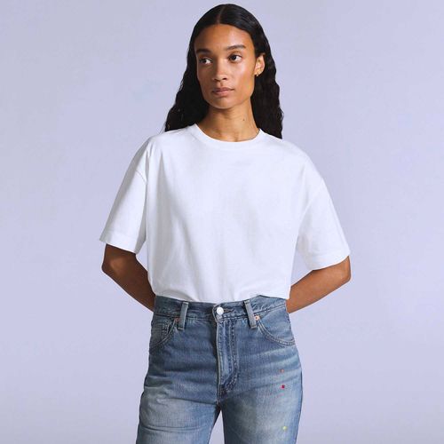 Camiseta Levi's® Blue Tab Daily Manga Curta Branca