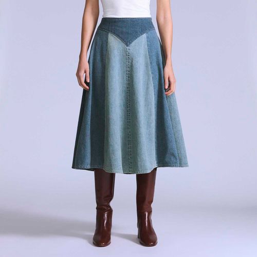 Saia Mid Jeans Levi's® Blue Tab Roper Lavagem Média