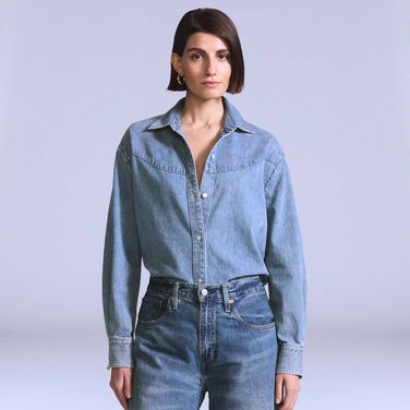 Camisa Levi's® Blue Tab Rider Lavagem Clara