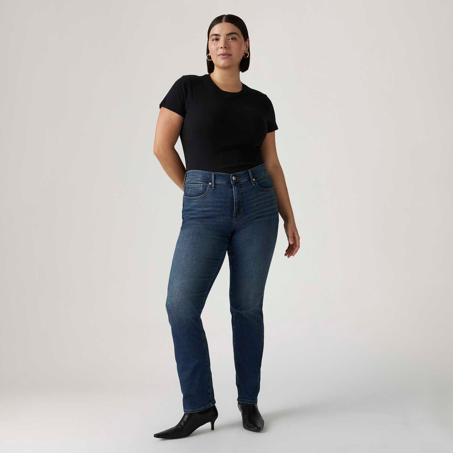 Calça Jeans Levi's® 314® Shaping Straight Lavagem Escura - Levi's