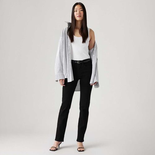 Calça Jeans Levi's® 314 Shaping Straight Preta