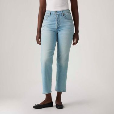 Calça Jeans Levi's® Ribcage Straight Ankle Lavagem Clara