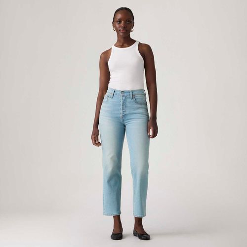 Calça Jeans Levi's® Ribcage Straight Ankle Lavagem Clara