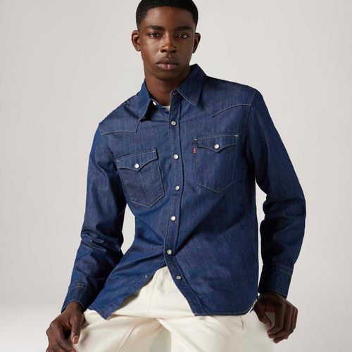 Camisa Jeans Levi's® Western Barstow Standard Lavagem Escura