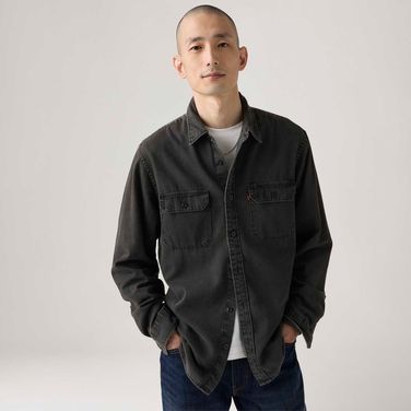 Camisa Levi's® Jackson Worker Preta Manga Longa