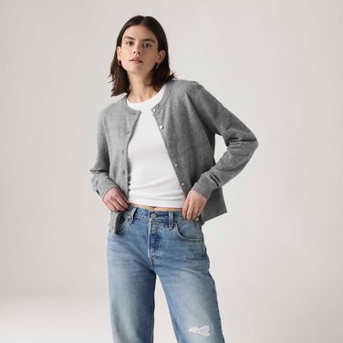 Cardigã Levi's® Tara Crewneck Cinza