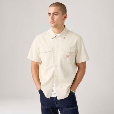 Camisa Levi's® Worker Off White Manga Curta