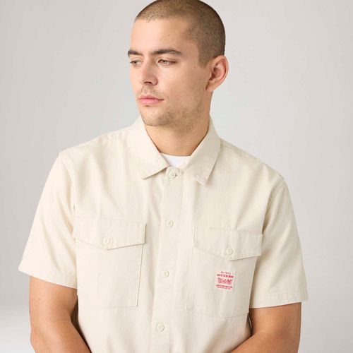 Camisa Levi's® Worker Off White Manga Curta